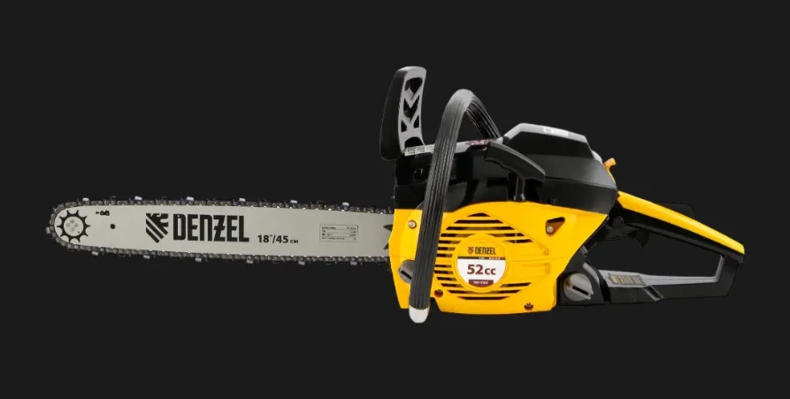 Купить Пила цепная бензиновая DENZEL DGS-5218, шина 45 см, 3.5 л.с, шаг 0.325, 72 звена